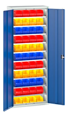 Verso Bin Cupboard - With 10 Shelves, 44 Bins