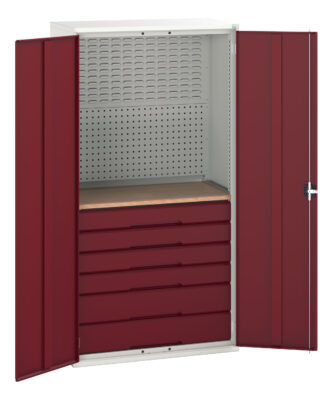 Verso Kitted Cupboard - With 6 Drawers, Backpanels, Worktop