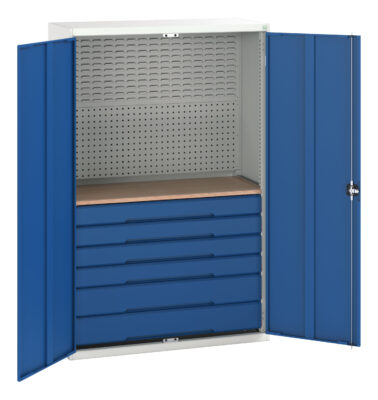 Verso Kitted Cupboard - With 6 Drawers, Backpanels, Worktop