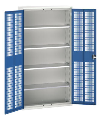 Verso Ventilated Door Cupboard - With 4 Shelves