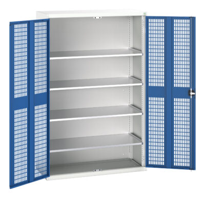Verso Ventilated Door Cupboard - With 4 Shelves