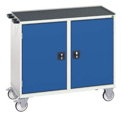 Verso Maintenance Trolley - With 2 Doors, 2 Shelves And Top Tray