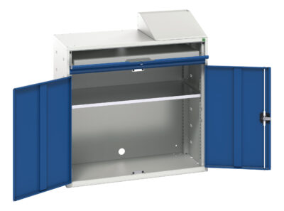 Verso Computer Cupboard - With 1 Shelf, 1 Sliding Tray